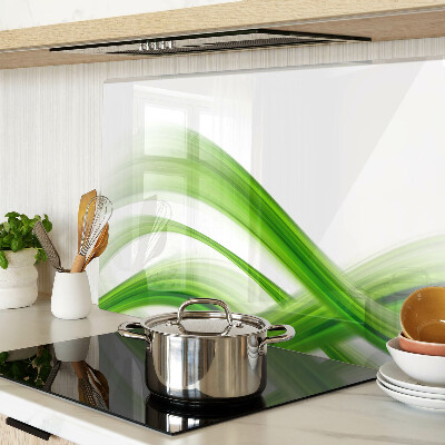 Tabla de cortar de cristal Ondas abstractas verdes