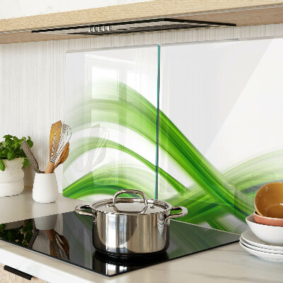 Deska kuchenna szklana Zielone fale abstrakcyjne