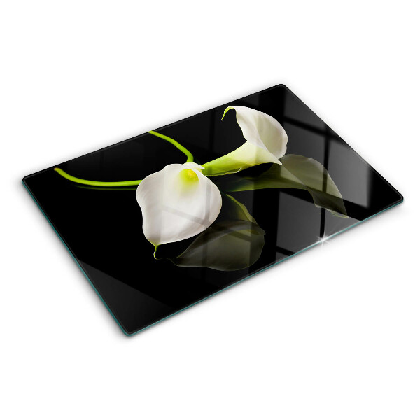 Tabla de cocina Lirio sobre fondo negro