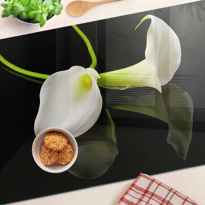 Tabla de cocina Lirio sobre fondo negro