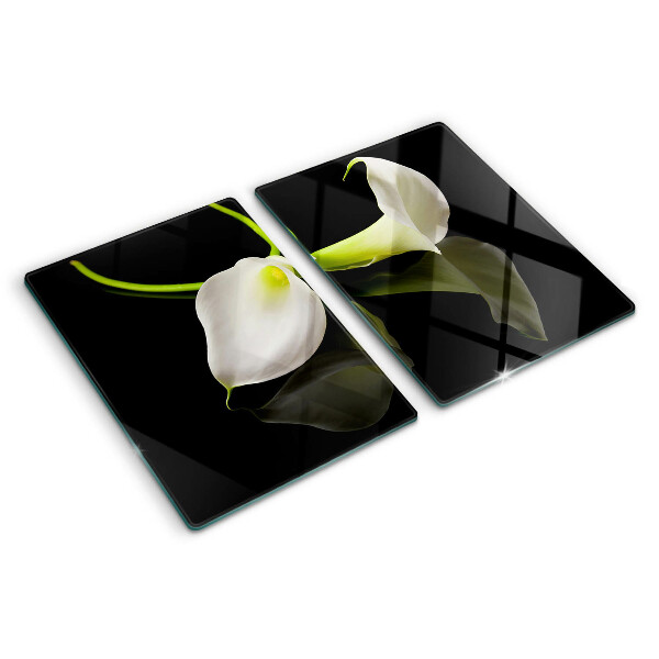 Tabla de cocina Lirio sobre fondo negro