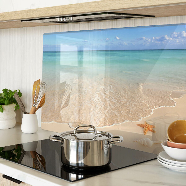 Tabla de cortar Playa con conchas y olas