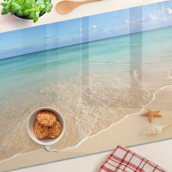 Tabla de cortar Playa con conchas y olas