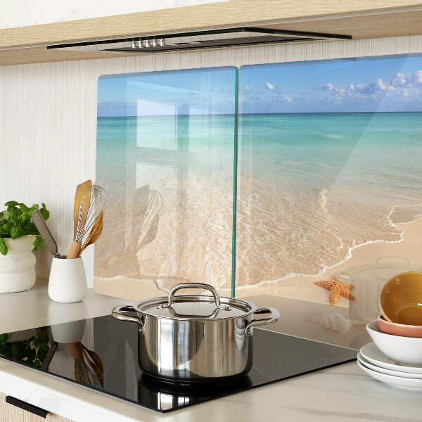 Tabla de cortar Playa con conchas y olas