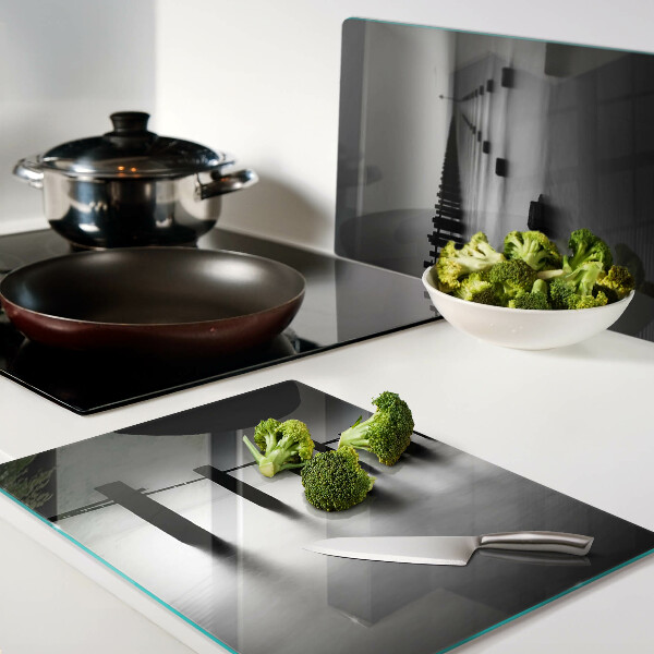 Tabla de cocina El muelle en blanco y negro