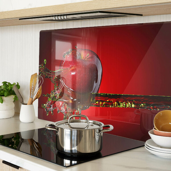 Tabla de cocina Manzana roja con agua