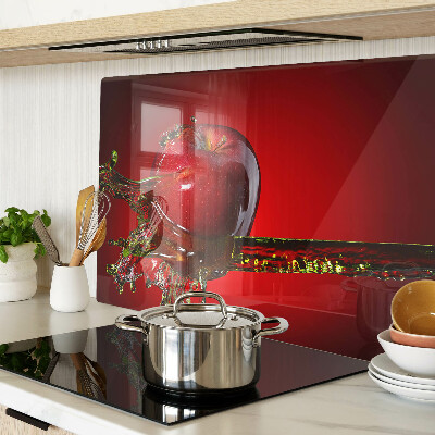 Tabla de cocina Manzana roja con agua