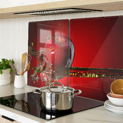 Tabla de cocina Manzana roja con agua