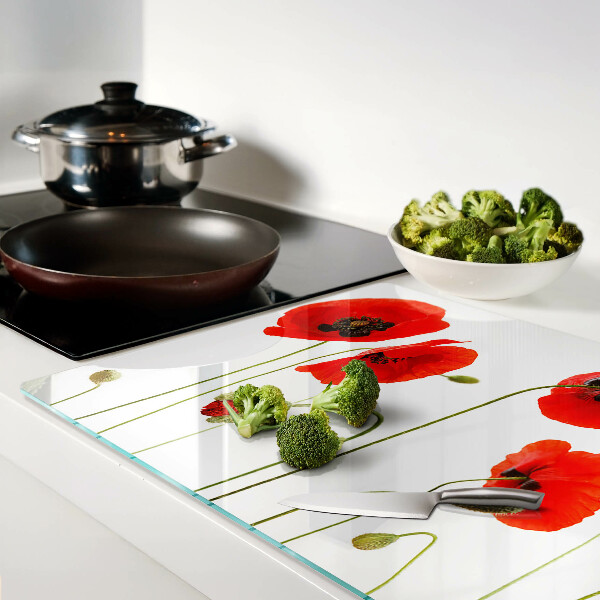 Tabla para cortar Motivo floral de amapola