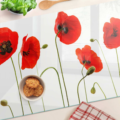 Tabla para cortar Motivo floral de amapola