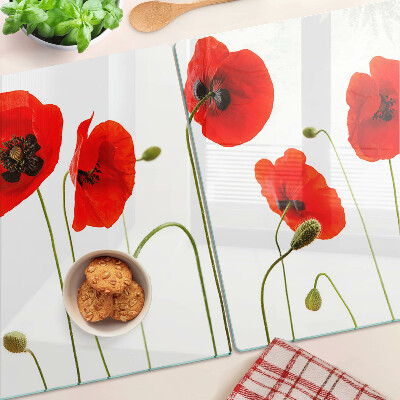 Tabla para cortar Motivo floral de amapola