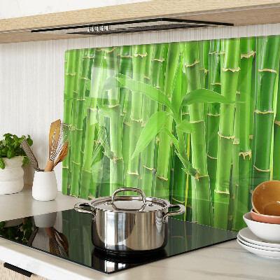 Tabla de cortar de cristal Hojas y tallos de bambú