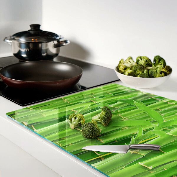 Szklana deska kuchenna Liście i łodygi bambusa