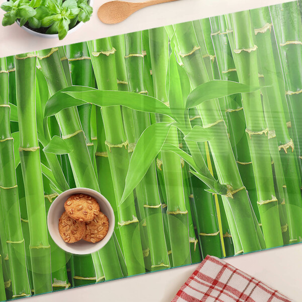 Szklana deska kuchenna Liście i łodygi bambusa