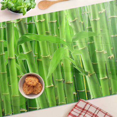 Tabla de cortar de cristal Hojas y tallos de bambú