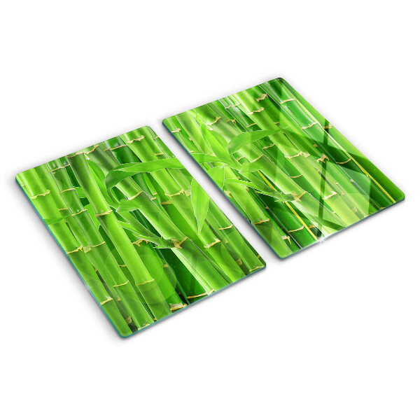 Tabla de cortar de cristal Hojas y tallos de bambú