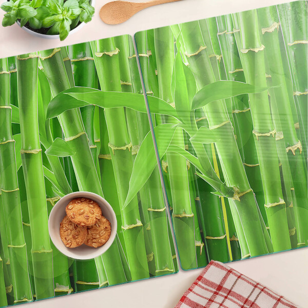 Tabla de cortar de cristal Hojas y tallos de bambú