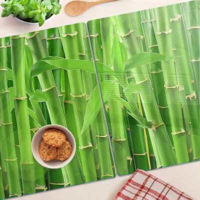 Tabla de cortar de cristal Hojas y tallos de bambú