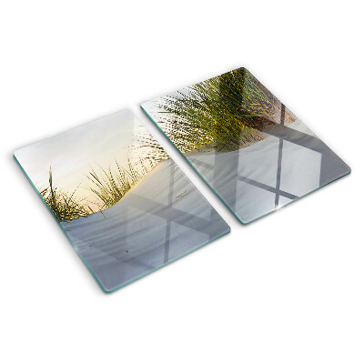 Szklana deska kuchenna Zielona trawa na tle nieba