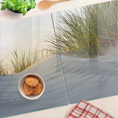 Szklana deska kuchenna Zielona trawa na tle nieba