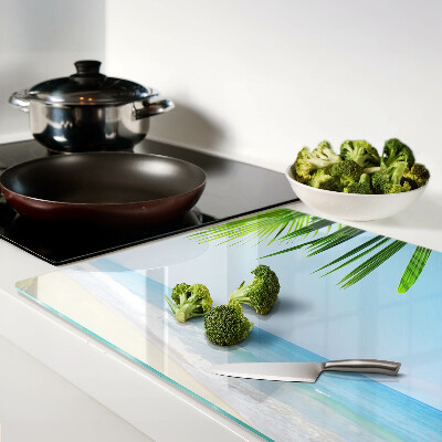 Tabla de cortar Playa tropical con palmeras