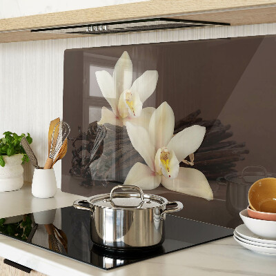 Deska kuchenna szklana Orchidee i laski wanilii