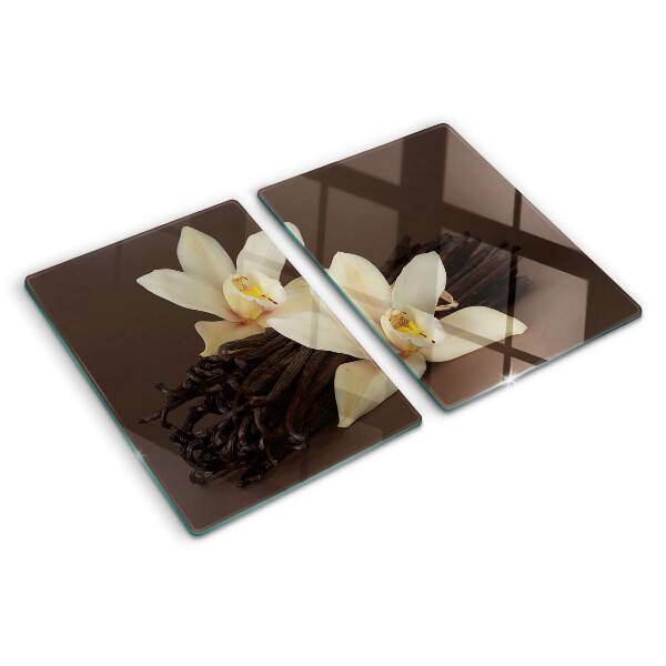 Deska kuchenna szklana Orchidee i laski wanilii