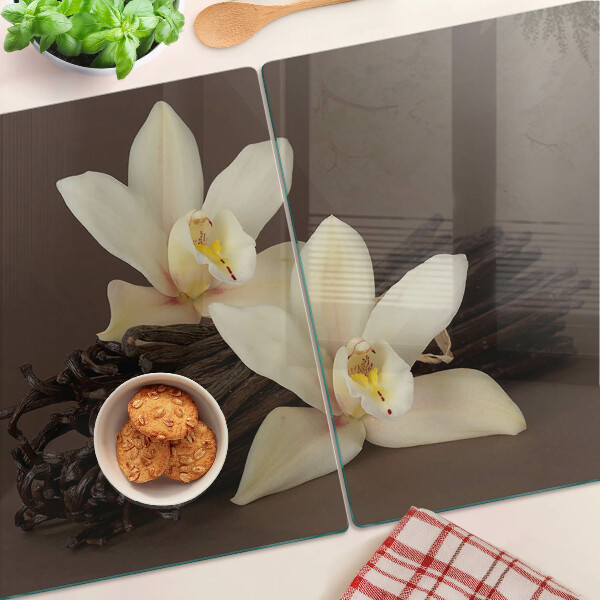 Tabla de cocina Orquídeas y vainas de vainilla