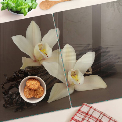 Tabla de cocina Orquídeas y vainas de vainilla