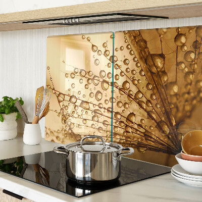 Tabla de cocina Gotas de agua sobre una planta