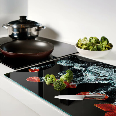 Szklana deska kuchenna Truskawki w wodzie