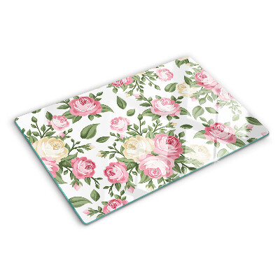 Tabla para cortar Patrón floral de rosas