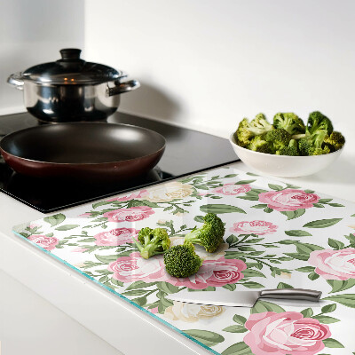 Tabla para cortar Patrón floral de rosas