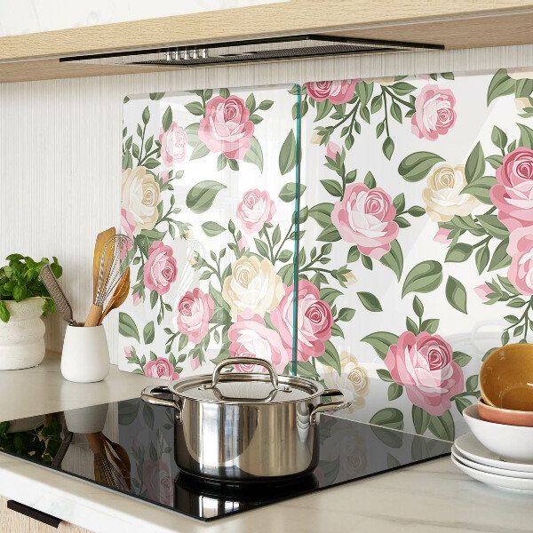 Tabla para cortar Patrón floral de rosas