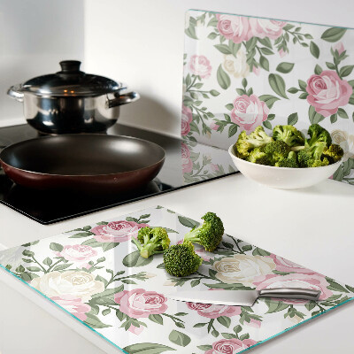 Tabla para cortar Patrón floral de rosas