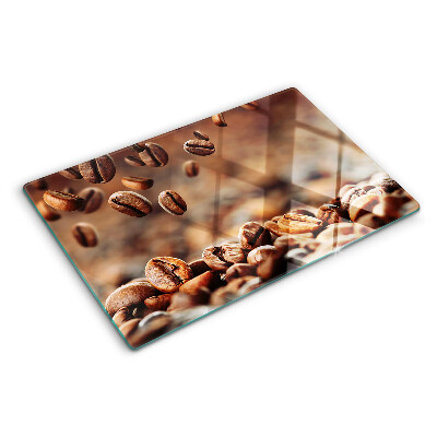 Tabla de cocina Granos de café en movimiento