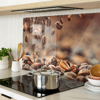 Tabla de cocina Granos de café en movimiento