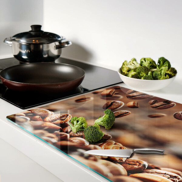 Tabla de cocina Granos de café en movimiento