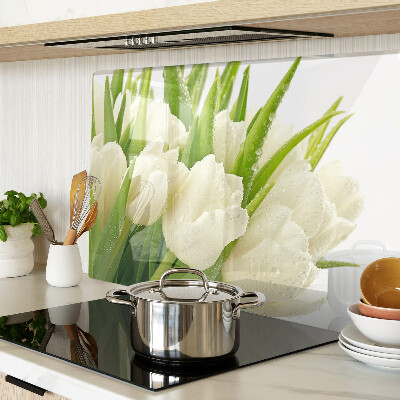 Tabla para cortar Tulipanes en gotas de agua