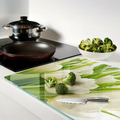 Tabla para cortar Tulipanes en gotas de agua