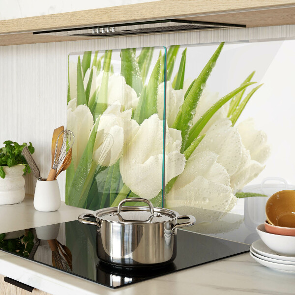 Tabla para cortar Tulipanes en gotas de agua