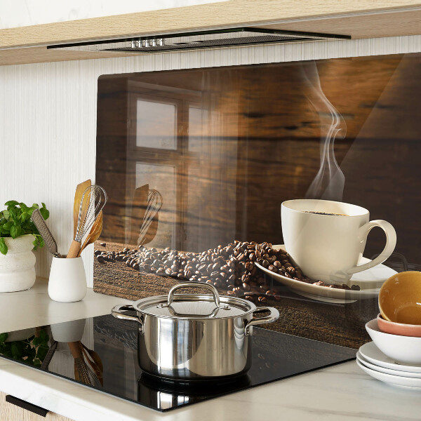 Szklana deska do krojenia Kawa i filiżanka