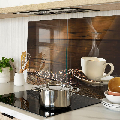 Szklana deska do krojenia Kawa i filiżanka