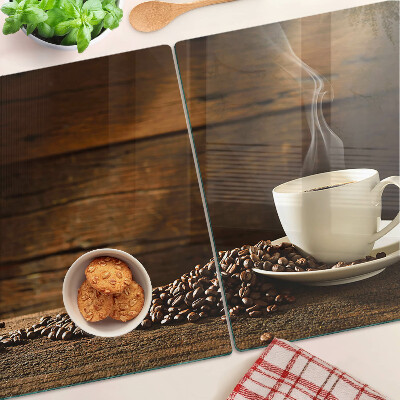 Tabla para cortar Café y una taza