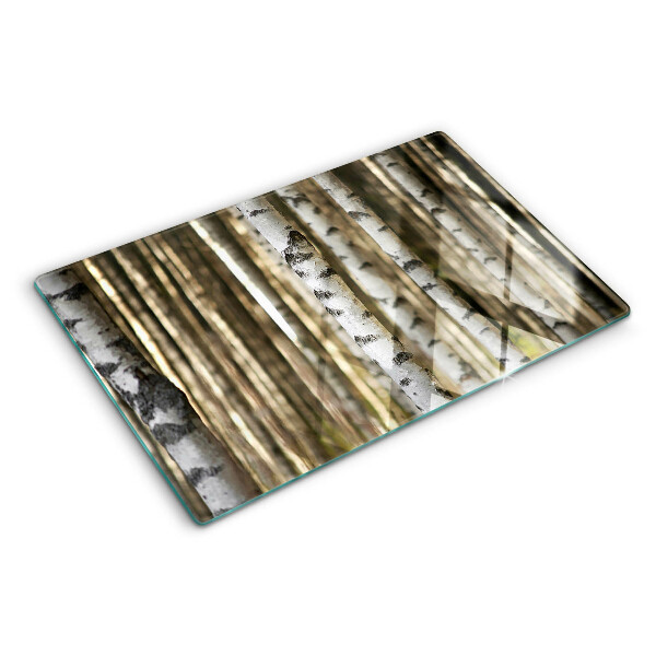 Tabla de cortar Abedules blancos en el bosque