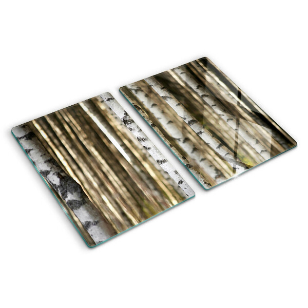 Tabla de cortar Abedules blancos en el bosque