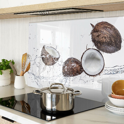 Tabla de cortar de cristal Cocos en agua