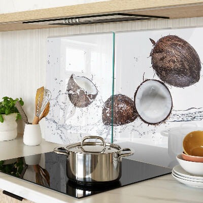 Tabla de cortar de cristal Cocos en agua