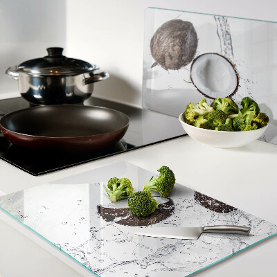 Szklana deska kuchenna Kokosy w wodzie