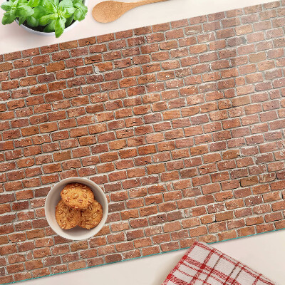 Tabla de cortar de cristal pared de ladrillos